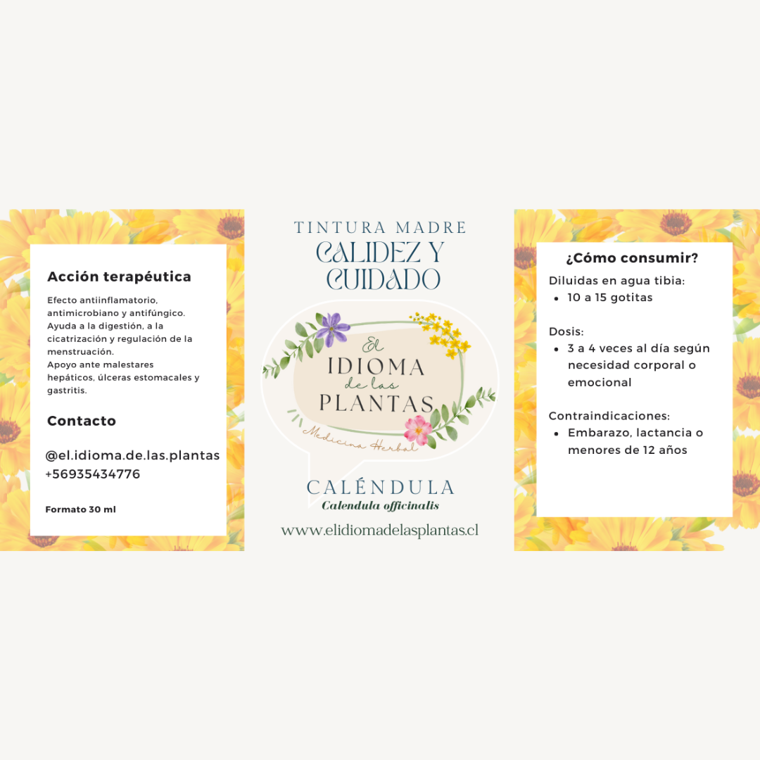 Tintura madre Caléndula - Calidez y cuidado