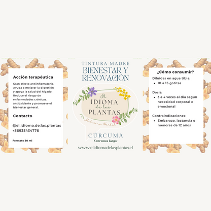 Tintura madre Cúrcuma - Bienestar y renovación