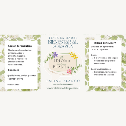 Tintura madre Espino Blanco - Bienestal al corazón