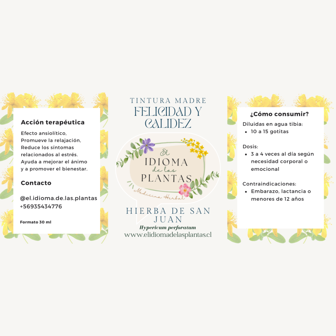 Tintura madre Hierba de San Juan - Felicidad y Calidez