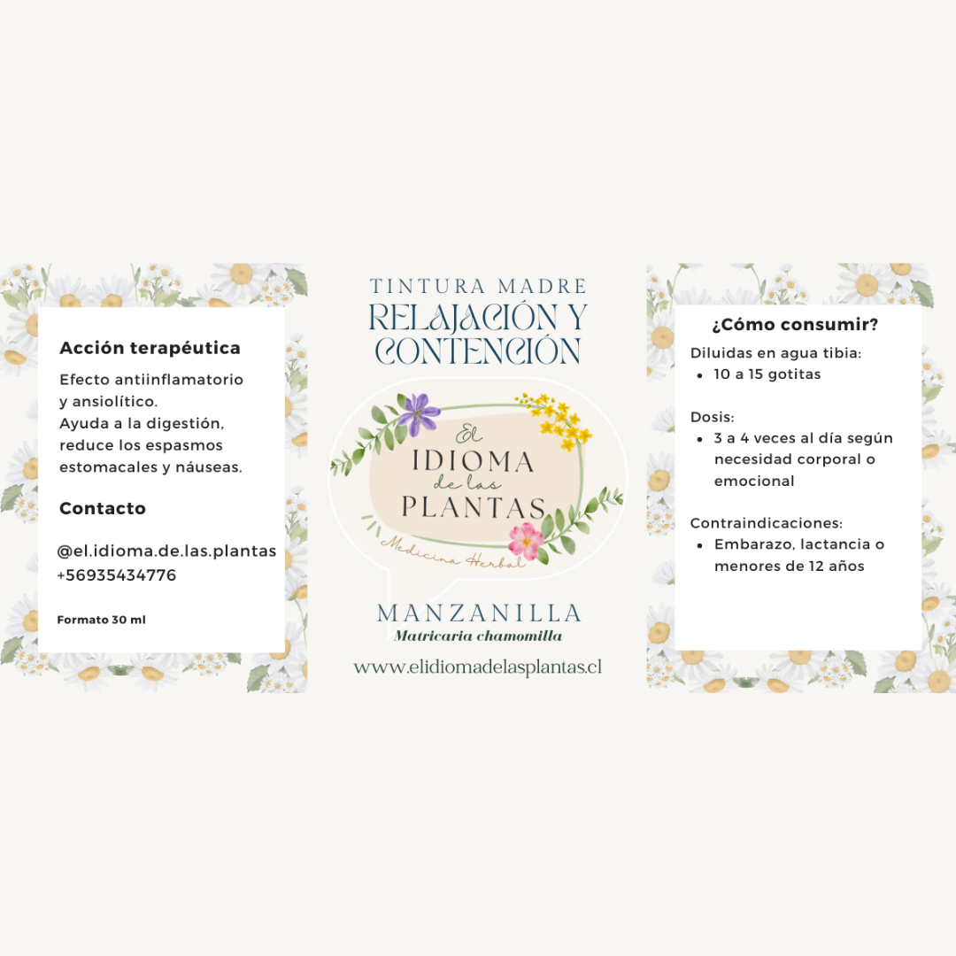 Tintura madre Manzanilla - Relajación y contención