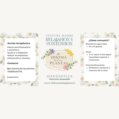 Tintura madre Manzanilla - Relajación y contención